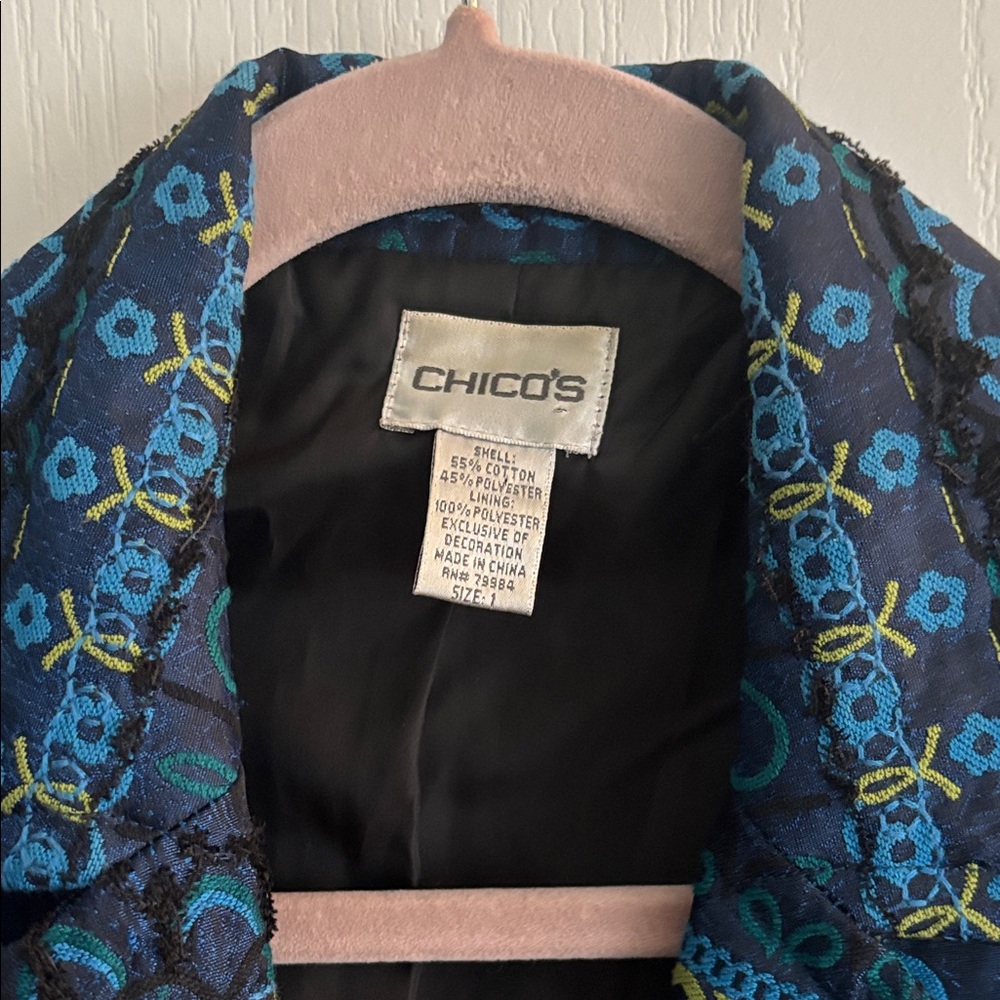 Chico's Multicolor Patterned Blazer - image 2
